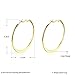 50mm Basketball Flattened Hoop Earrings 14K Gold For Girls Womens Nice Gift (gold)