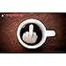 SHENNOSI “Up Yours” Thumbs Up! Middle Finger Ceramic Mug Funny with Hidden Coffee Milk Tea Cup white