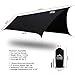 Everest Hammock Rain Fly | Waterproof Outdoor Tarp | Perfect for Camping, Backpacking, Tents, Hammocks, and More | Ripstop Nylon | Lightweight Aluminum Stakes Included - Black