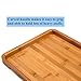 Bamber Large Bamboo Serving Tray Decorative Coffee Tea Platter 18 x 13 x 1.2 Inches