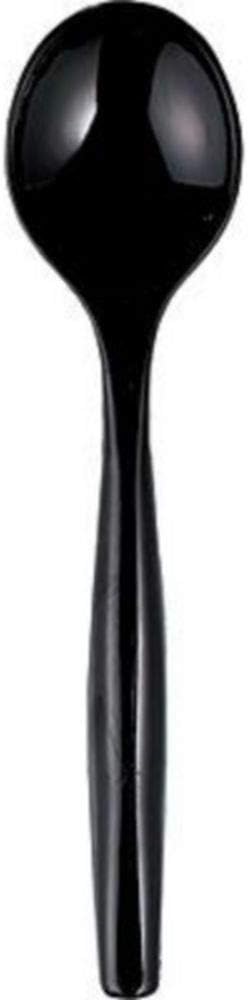 (4x Pcs) Black Plastic Serving Spoon 9 1/2in Plastic Spoon| Holiday Parties, New Year's Tableware