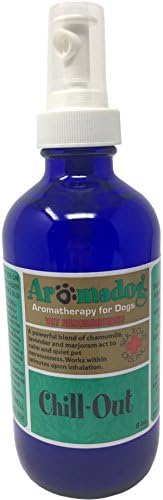 AromaDog - Chill-Out - Aromatherapy Calming Spray For Dogs - 8 oz Mist Bottle - Roman Chamomile, Lavender, &amp; Sweet Marjoram Quickly Calms, Relaxes, &amp; Quiets Nervous or Anxious Dogs