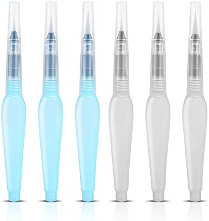 ZERVIOE Water Coloring Brush Pens - Set of 6 Brush Tips for Watercolor Painting - Water Soluble Pencils