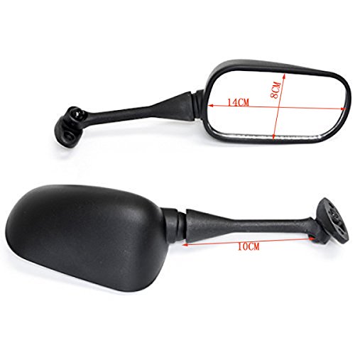 OKSTNO Motorcycle Rearview Mirror For Honda CBR 600 RR 2003-2012 / 1000RR 2004-2006 Black OEM Stock Style Racing Mirrors - Left & Right Set