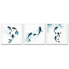 Wall26-3 Panel Canvas Wall Art- Chinese Style -Giclee Painting Wall Bedroom Living Room Home Decoration - 12"x12"x3 Panels