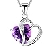 A Heart Full of Love [Purple] Sterling Silver Pendant Necklace