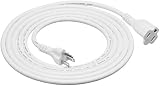 AmazonBasics Extension Cord - 10 feet - US - White
