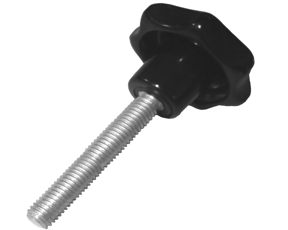 Pack of 5 Star Grip Screws M8 x 30 mm DIN6336 A Black Diameter 40