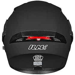 ILM Motorcycle Dual Visor Flip up Modular Full Face