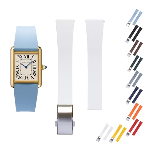 Quick Release Cut To Size CTS Rubber Band For Cartier Watches, FKM Rubber Band For Cartier Santos Watches - Multiple Colors