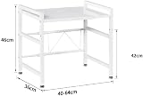 Multibao Expandable Microwave Oven Rack 2 Tier Adjustable 40-64cm White view 2