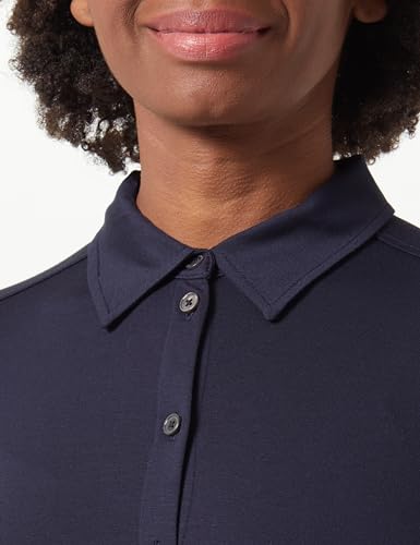 Marc OPolo Women's Stretch Knit Blouse with French Collar, Manic Midnight, L