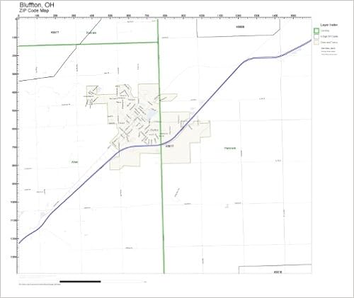 Bluffton Zip Code Map Zip Code Wall Map Of Bluffton, Oh Zip Code Map Laminated: Amazon.com:  Office Products