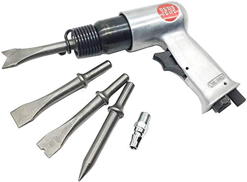 150mm Air Hammer Chisel Breaker Plus Chisels for Body Panel Work with 4 Pack of 120mm Chisels 2 Shanks(Hexagon/Round)