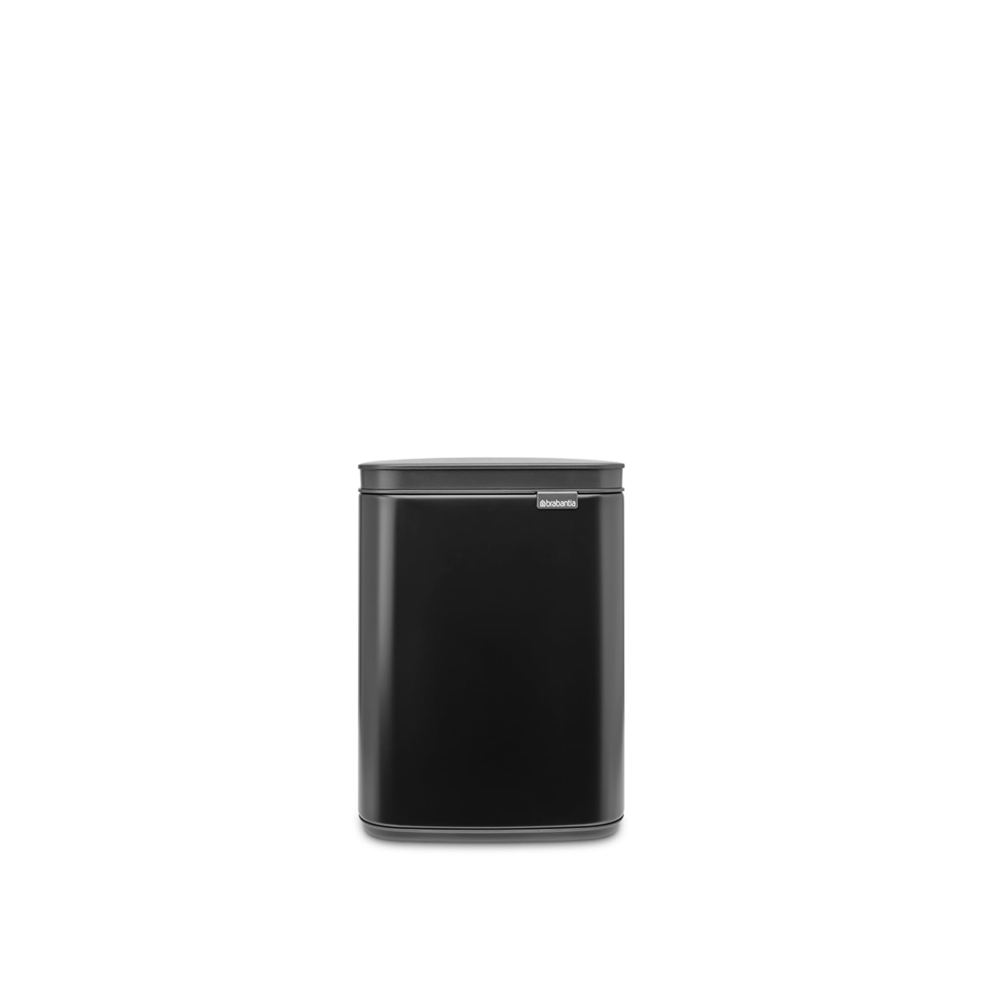 Brabantia - Bo Waste Bin 4L - Small & Stylish Rubbish Bin - Easy Open and Soft Closing Lid - Hygienic & Space Efficient - Wall Mountable - for Bathroom, Toilet, Bedroom - Matt Black