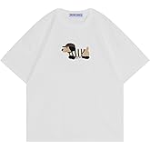 Aelfric Eden Dachshund Graphic Tees Women Oversized T Shirts Cute Embroidery Dog Loose Fit Y2k Shirt