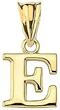14K Yellow Gold Fine Mini Dangling Initial A-Z