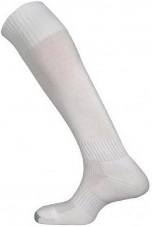 Mitre Mercury Plain Football Socks White Senior UK 7-12 Cushion Foot