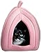 Cat House - Indoor Bed with Removable Foam Cushion - Pet Tent for Puppies, Rabbits, Guinea Pigs, Hedgehogs, and Other Small Animals by PETMAKER (Pink)