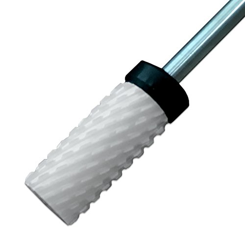 Beauticom Professional USA Ceramic White Small Barrel Bit Nail Drill (Grit: XC EXTRA COARSE) 3/32" Shank Size