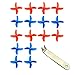 EUDAX 4 Sets 4-blade FPV Propeller Red / Blue CW CCW Props for Tiny Whoop Inductrix H36 E010 RC Micro Quadcopter