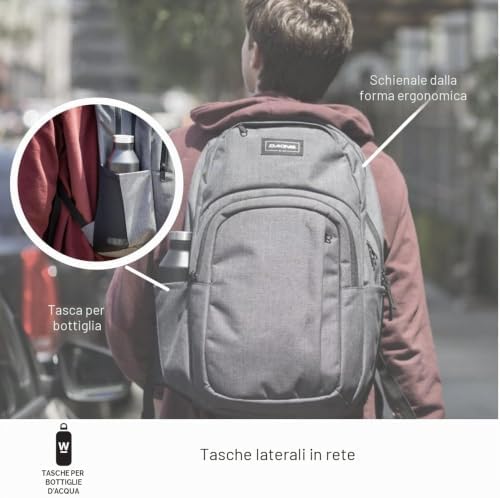 Campus Zaino 25L Nero Black II – Zaino Unisex per Scuola, Università e Tempo Libero