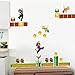 Super Mario Build a Scene Peel and Stick Wall Decal Stickers Wall Decals Stickers DIY Removable Stick Baby Boys Girls Kids Room Nursery Wall Mural Decor