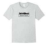 Mens New York Skyline Shirt - Dark Graphics 2XL Heather Grey