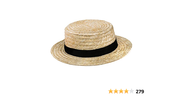 Amish Hat, Boater, Straw Hat, Sailor 