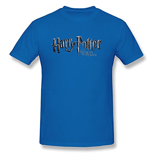 JUJ Harry Potter Logo Men's Crew Neck Tshirt RoyalBlue Large