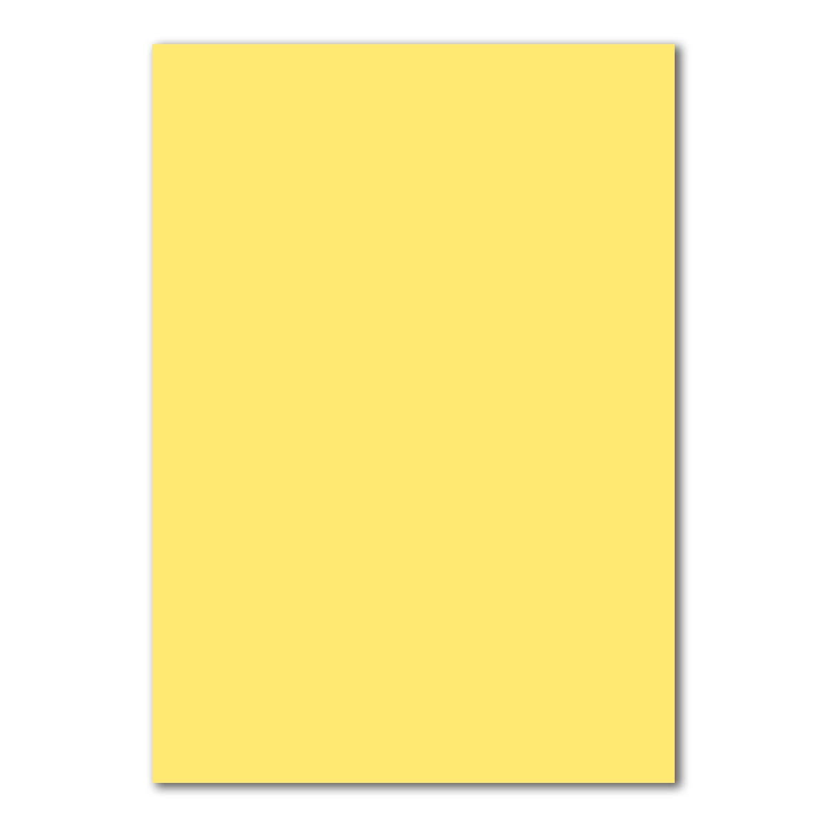 Gustav Neuser 50 Sheets DIN A5 Paper - Lemon Yellow - 120 g - 14.8 x 21 cm - Craft Sheet Coloured Paper Craft Paper Letter Paper - FarbenFroh by Gustav Neuser