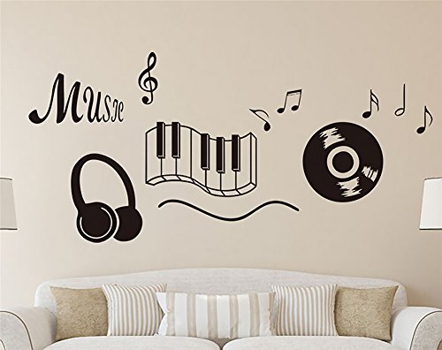 Lanue Vinyl Music Note Wall Decal Wall Sticker Home Arts Wall Decor Decoration