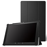 MoKo Case for Fire HD 10 - Ultra Slim Lightweight Smart-shell Stand Cover with Auto Wake/Sleep for Amazon Kindle Fire HD 10.1 Inch Display Tablet (2015 Release Only), BLACK