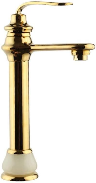 TRNMC Wasserhahn für Waschbecken, Kupfer, Goldfarben, Einhebelmischer