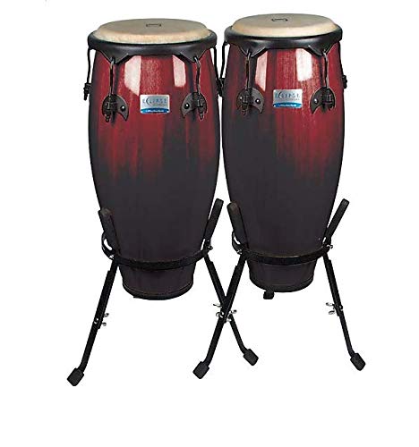 Rhythm Tech Eclipse Conga Set With Stand Wine Red Finish RT5503