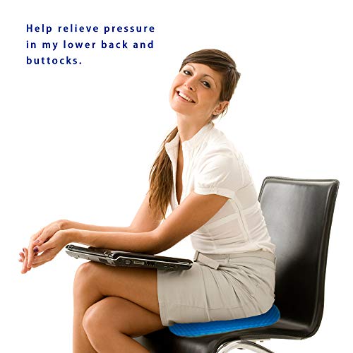 SESEAT Car Seat Cushion Gel Office Chair Cushion with Non Slip Cover, Gel Seat Cushion Double Design for Relieving Sciatica and Coccyx Pain - Thumbnail 5