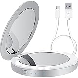 Cellet Compact Light Up Mirror powerbank with 1x/3x magnified mirrors, 3000mAh Battery, 1Amp USB Port, Easily Portable for Women. Compatible with Iphone 7, Samsung Galaxy S8 Note 5 other smartphones