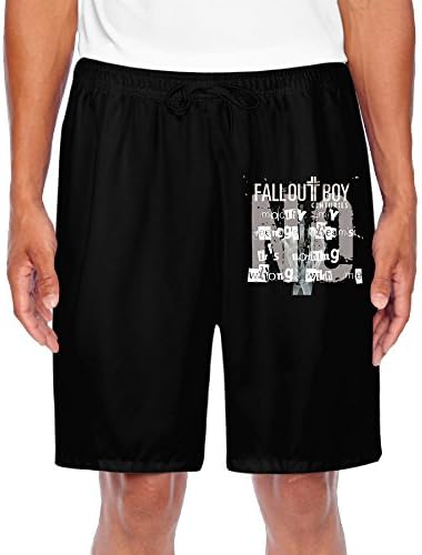 Rebecca Men's Short Running Pants Fall Out Boy Black Size M