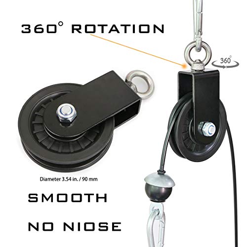 SYL Fitness LAT Pulley System DIY Attachment Pull Down Home Gym Accessories (Pulley)