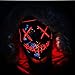 MeiGuiSha Halloween face Led Light Up Mask, Purge Mask, Scary EL Wire Light up Mask Cosplay Led Costume Mask for Halloween Festival Party