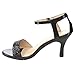 VIA PINKY CLAUDIA-96 Women's Glittery Cover Mid Heel Dress Heels One Size Small