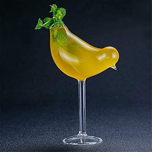 SYZHIWUJIA Cocktailglas, kreativer Vogeldesign Cocktailglas Individualität Glas Becher, Bleifreies kristallklares Glas… – Bild 2