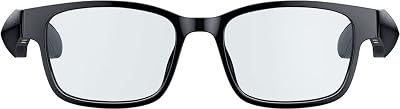 Razer Anzu Smart Glasses Large Rectangular with Blue Light Lenses Black