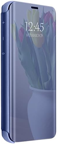 Smart Case for Oppo F5, Mirror Screen Translucent Flip Slim Hard Stand Kickstand Cover for Oppo F7/Oppo F9 (Blue, Oppo F9)