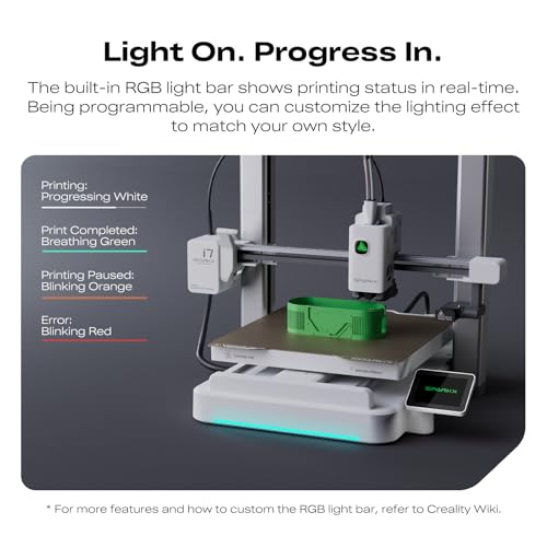 Creality i7 3D Printer for Beginners – Auto Leveling, AI Camera Monitoring, Automatic Filament Reload, Easy-to-Use High Speed, Perfect for Home Use