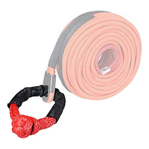 Astra Depots Set of 2PCS Red 1/2" Soft Shackle Rope Synthetic with Protective Sleeve (38,000LBs Max Breaking, WLL 15,000 LBs - 7.5 Tons)