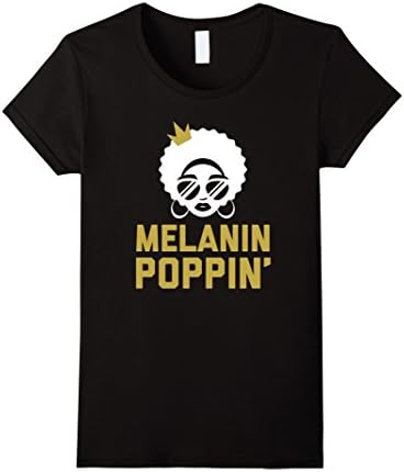 Womens Melanin Poppin' Shirt / Melanin T-Shirt Queen Skin Color Large Black