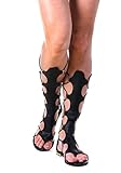 Yoki Forever Women's Anya-50 Katia-5 Knee-High Gladiator Thong Sandals