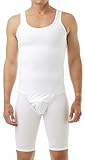 Underworks Mens Compression Bodysuit Girdle - No Rear Zipper X-large White