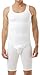 Underworks Mens Compression Bodysuit Girdle - No Rear Zipper X-large White